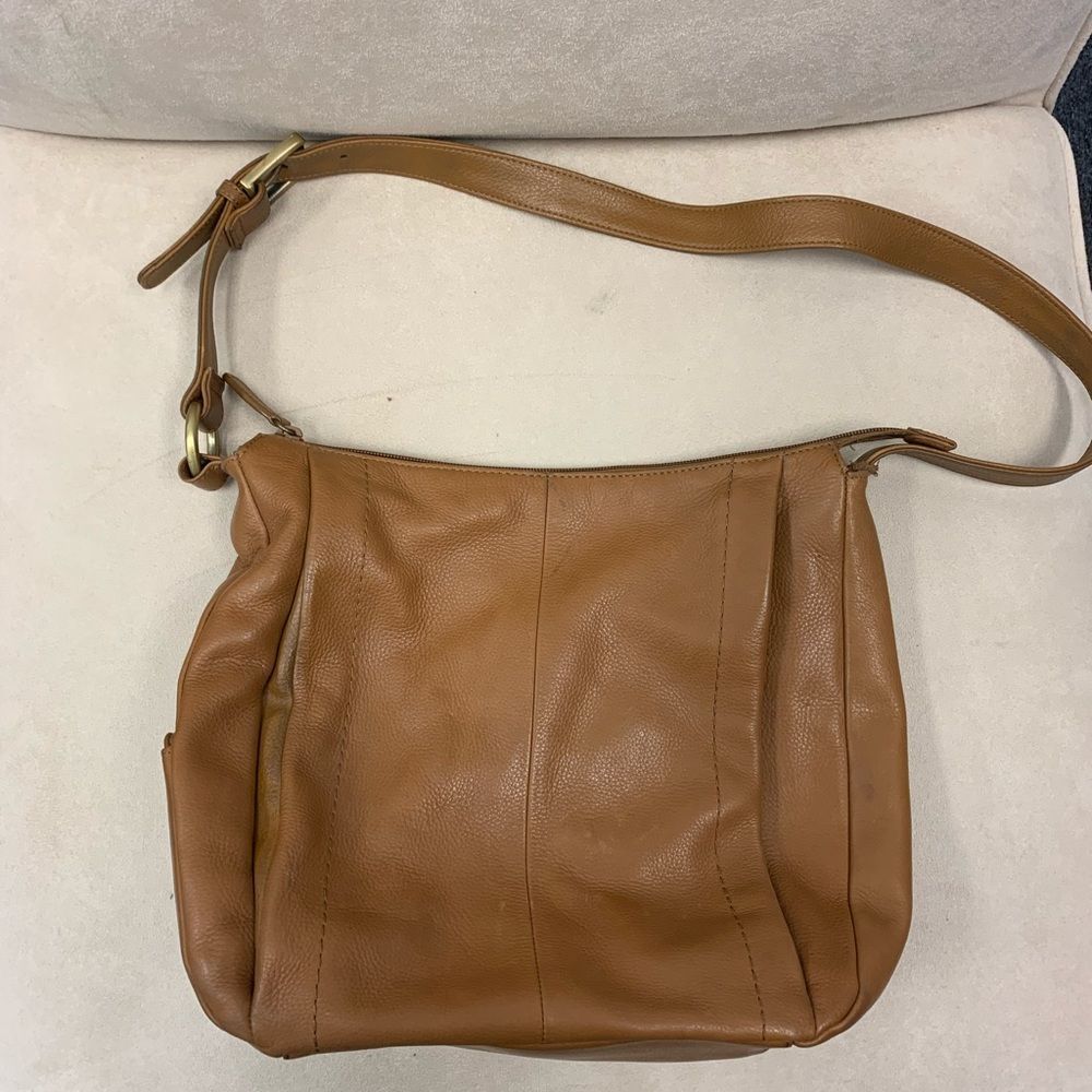 Vintage Rolfs Brown Leather Shoulder Bag